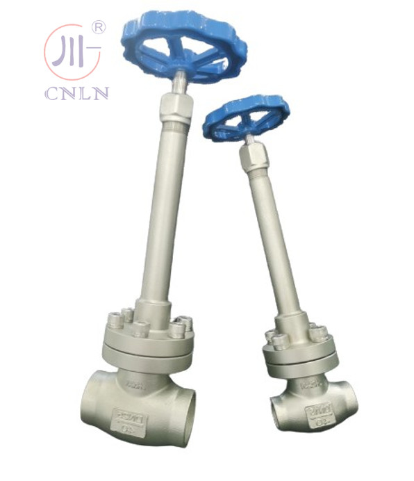CF3/CF8 วาล์วกลมไครโอเจนจากเหล็กดัดเหล็ก DN25/DN15 สําหรับ LNG/LOX/LN2/LAR/LCO2