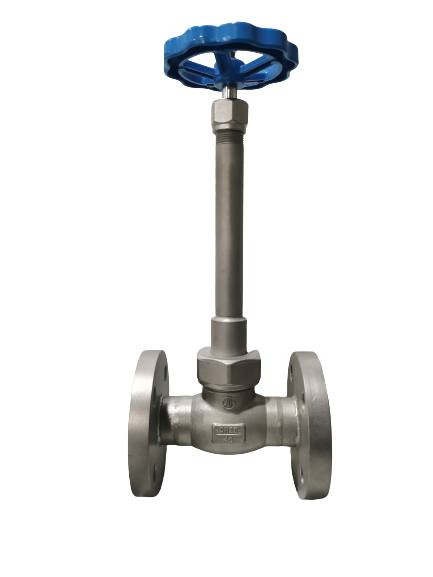 PN40 Flange Cryogenic Globe Valve Stop Valve -196 ~ + 80 °C สําหรับก๊าซเหลว LNG ฯลฯ
