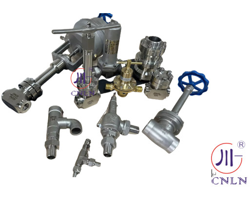 LNG LOX LIN LAR LCO2 ถัง กระปุกกลอบความดันสูง Cryogenic -196- 80 °C CF8/CF3 3/8''-4