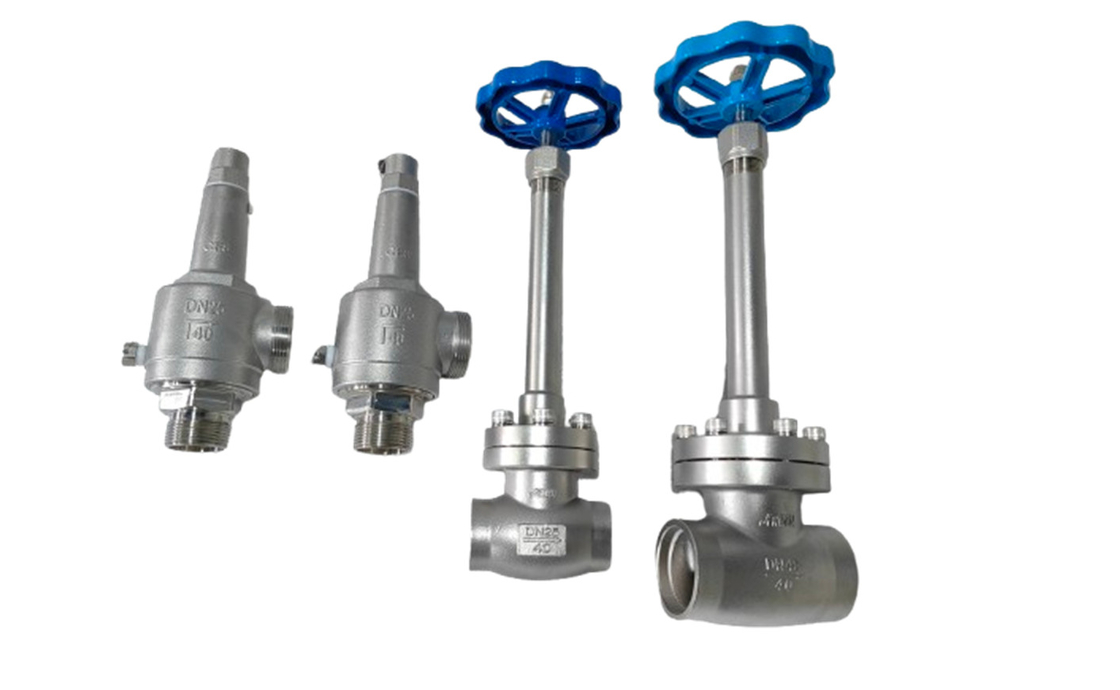 SS304 วาล์วความปลอดภัยประปาแข็งแบบหินสําหรับกระถาง LNG LIN LOX LAR -196 ~ 80 °C คุณภาพสูง