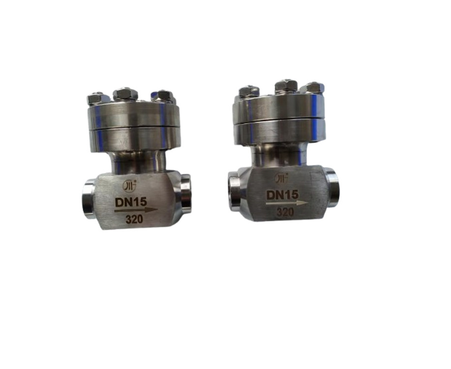 LOX LNG LIN LAR ก๊าซไหลจีนเหลว วาล์วตรวจสอบความดันสูง วาล์วกลอบ PN320 SS304