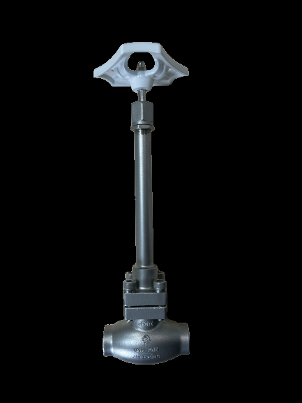 DN25 Cryogenic Globe Valve สแตนเลส 304/316 พร้อมปุ่ม PTFE และ CF8/CF3 วาลล์ตัวสําหรับ -196 °C ถึง + 80 °C การใช้งาน