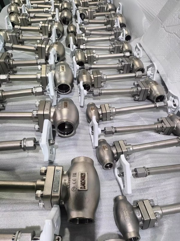 Cryogenic Globe Valve with 5.0Mpa Maximum Pressure CF8/CF3 Valve Body and DJ61F-50P Model for LNG LOX LIN LAR Tank